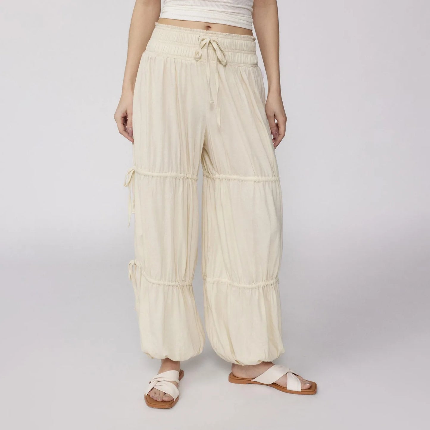 TULUM CLINCHED COTTON PANTS