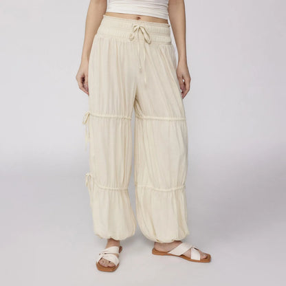 TULUM CLINCHED COTTON PANTS