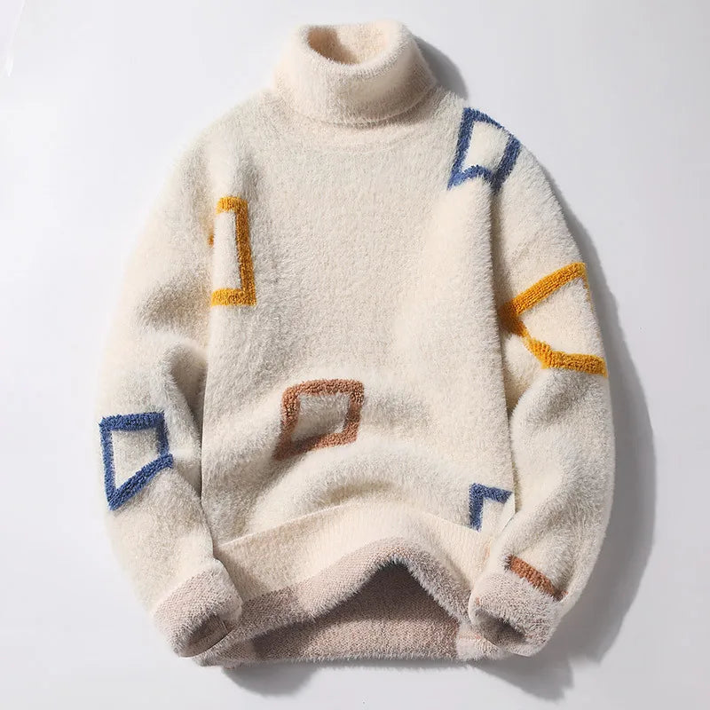 GEOBLOCK FLEECE SWEATER