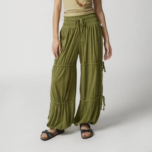 TULUM CLINCHED COTTON PANTS