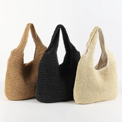 SEAFOAM STRAW TOTE BAG